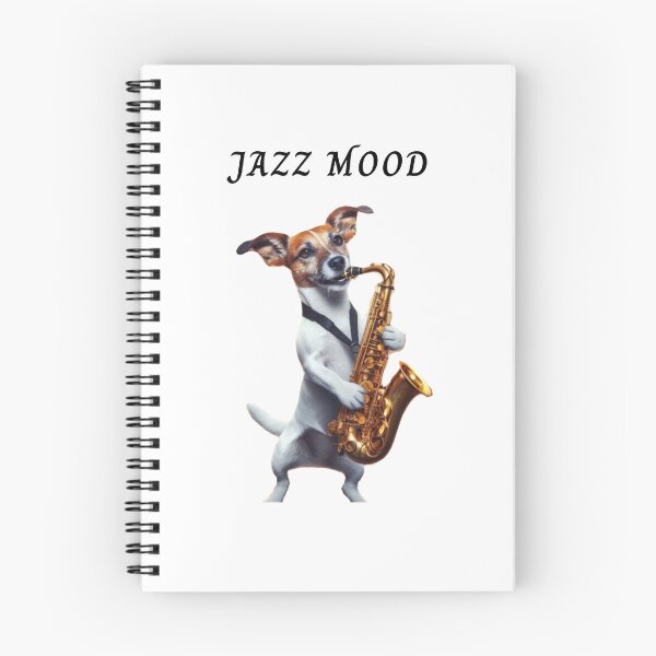 Item preview, Jack Russell Terrier in Jazz Mood, in white designed and sold by SimpleAsSymbol.