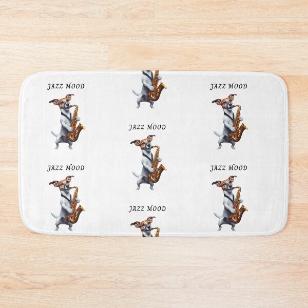 Item preview, Jack Russell Terrier in Jazz Mood, in white designed and sold by SimpleAsSymbol.