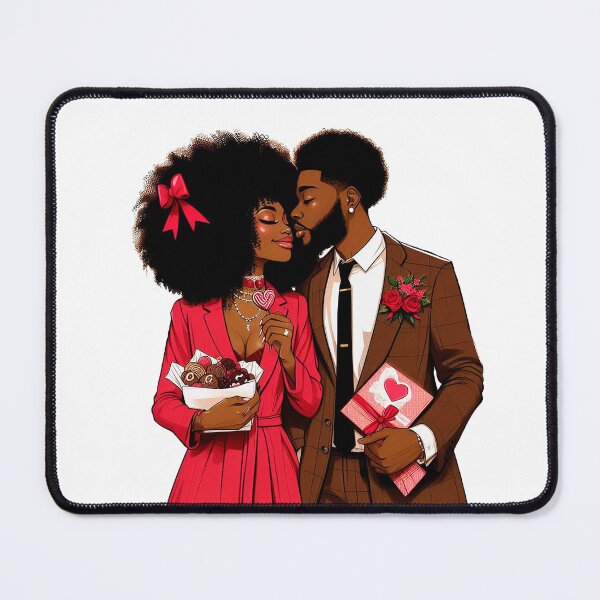 Item preview, Valentine´s Day Afro American Couple, Afro Couple Illustration, Afro Lovers, Cute Illustration, Valentine´s Day Artwork, I love You designed and sold by gabrielakrall.