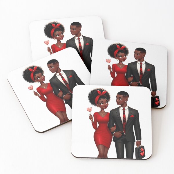 Item preview, Valentine´s Day Afro American Couple, Afro Couple Illustration, Afro Lovers, Cute Illustration, Valentine´s Day Artwork, I love You designed and sold by gabrielakrall.