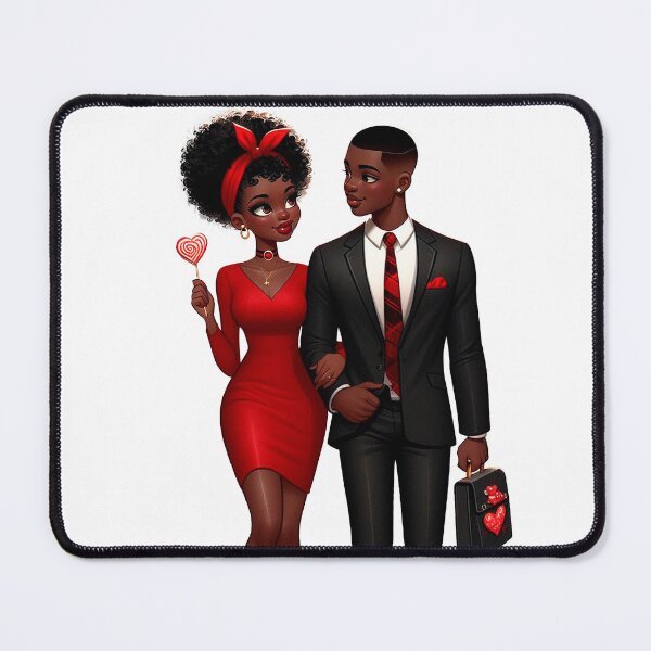 Item preview, Valentine´s Day Afro American Couple, Afro Couple Illustration, Afro Lovers, Cute Illustration, Valentine´s Day Artwork, I love You designed and sold by gabrielakrall.