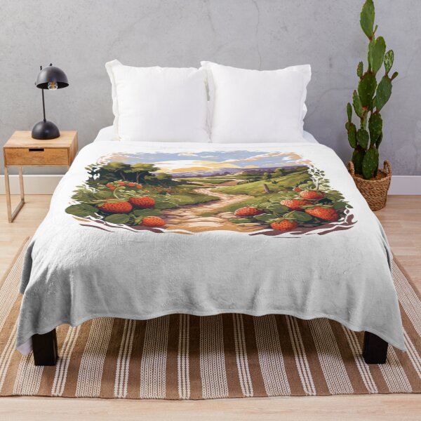 Item preview, Strawberry Field And Mountains At Countryside designed and sold by CosyTeal.