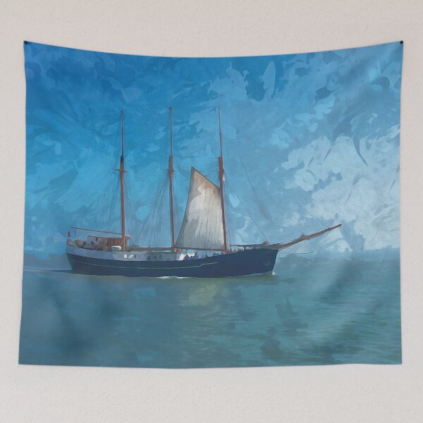 Item preview,  Sailing ship on the Tagus river in watercolor designed and sold by Intermundium.
