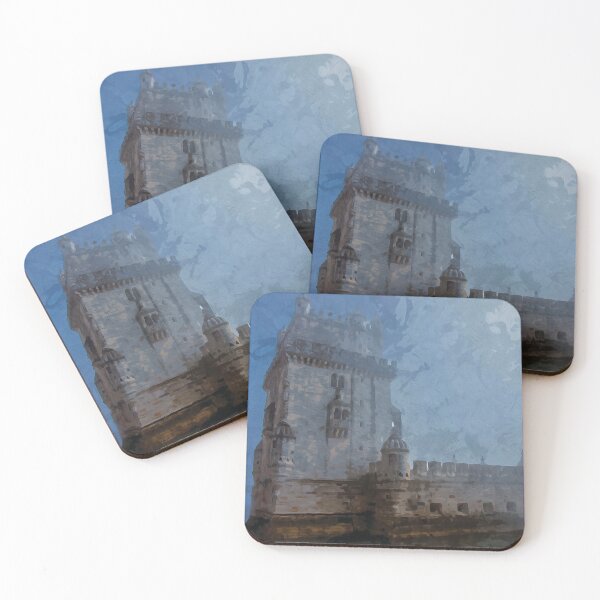 Item preview, Torre de Belém surrounded by fog in watercolor designed and sold by Intermundium.