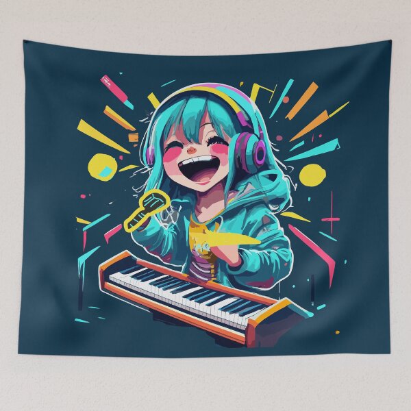 Artikelvorschau, Keyboard-Klaviermädchen entworfen und verkauft von box-artshop.