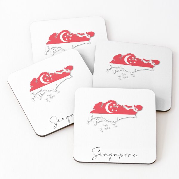 Item preview, Singapore Country Map and Flag Asia designed and sold by dk-design85.