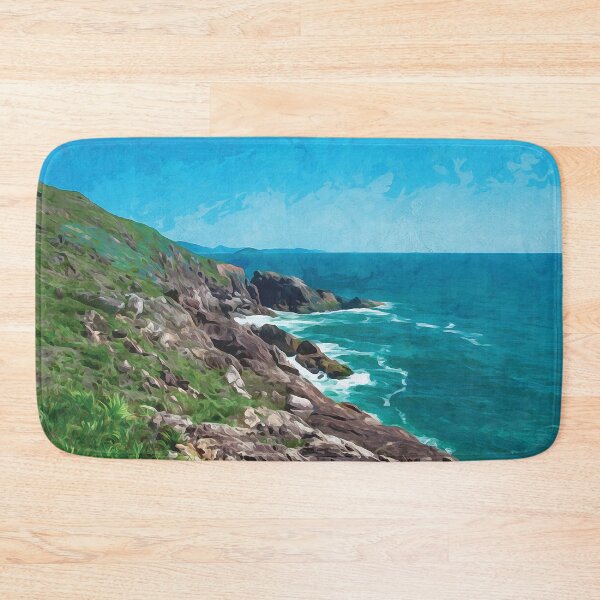 Item preview, Rocky coastline in watercolor designed and sold by Intermundium.