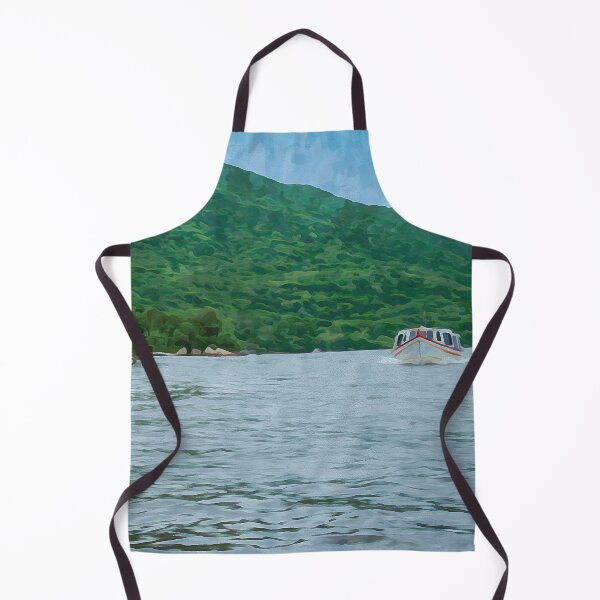 Item preview, Ferry on a lagoon surrounded by green mountaines designed and sold by Intermundium.