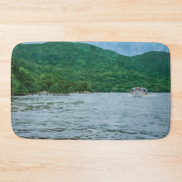 Item preview, Ferry on a lagoon surrounded by green mountaines designed and sold by Intermundium.