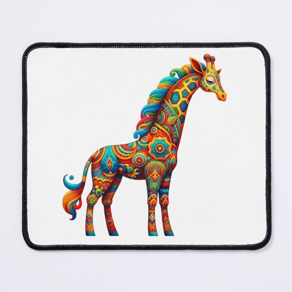 Item preview, Alebrije style vividly colored Giraffe with intricate patterns and surreal features  designed and sold by TheScruffyGoose.