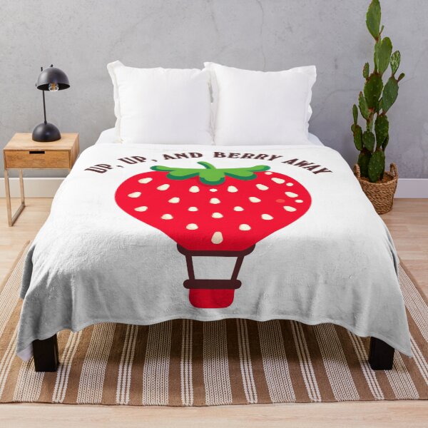 Item preview, Strawberry Hot Air Balloon Berry Away Cartoon Style designed and sold by CosyTeal.