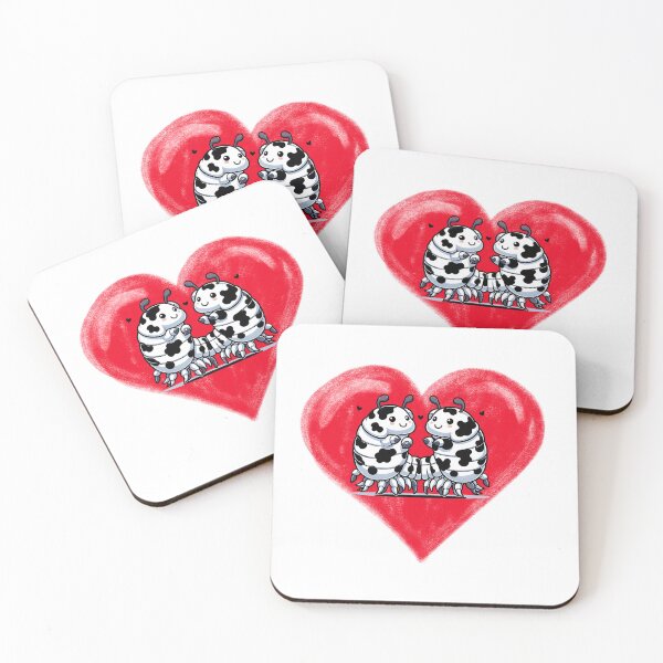 Item preview, Dairy Cow Isopod Valentine Love Bugs designed and sold by Joyful-Park.