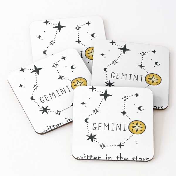 Item preview, GEMINI ZODIAC SIGN CONSTELLATIONS - Gold Star designed and sold by raymishop.