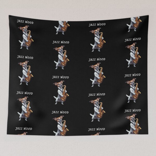 Item preview, Jack Russell Terrier in Jazz Mood, in black designed and sold by SimpleAsSymbol.