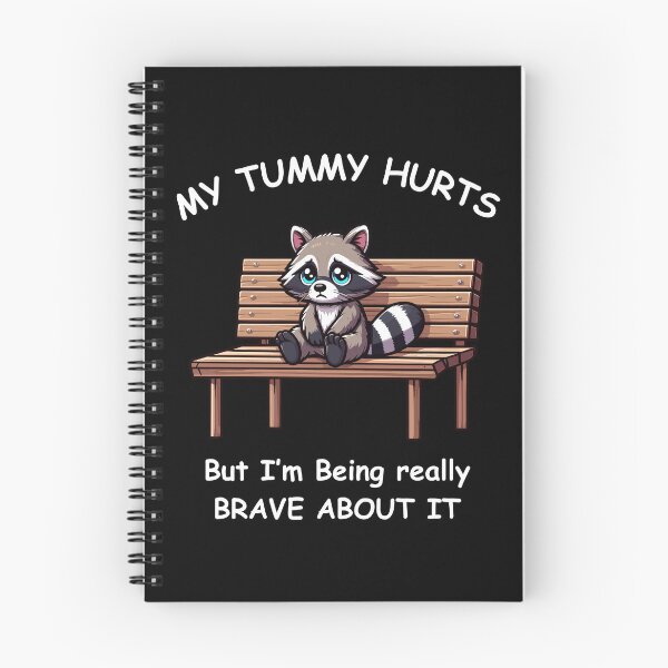 Item preview, My Tummy Hurts - Raccoon designed and sold by Kawaii-n-Spice.