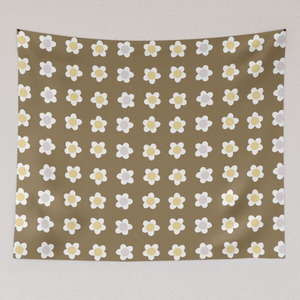 Item preview, Cute Flower Stripes Spring And Summer Floral Pattern Olive Brown designed and sold by scorpiolane.