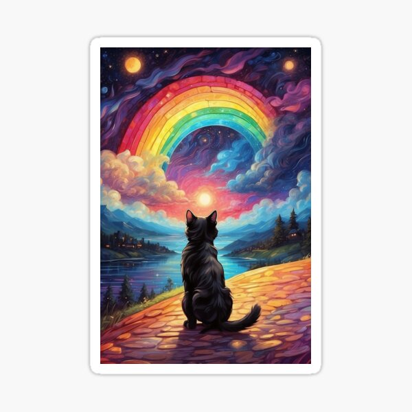 Vista previa del artículo con la obra «Sobre el puente del arco iris», diseñado y vendido por RainbowSol.