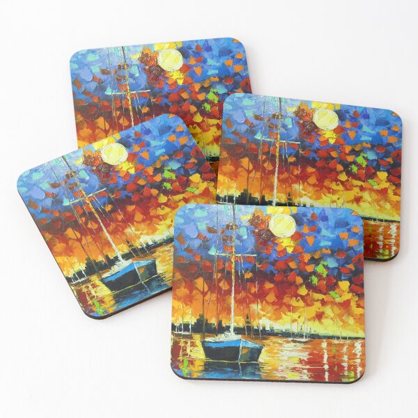 Item preview, ay Harmony: Sunset and Sailboats designed and sold by Olha Darchuk.
