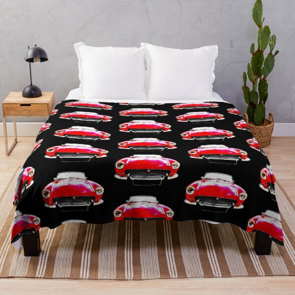 Item preview, MGB 1970s classic car high contrast red designed and sold by soitwouldseem.