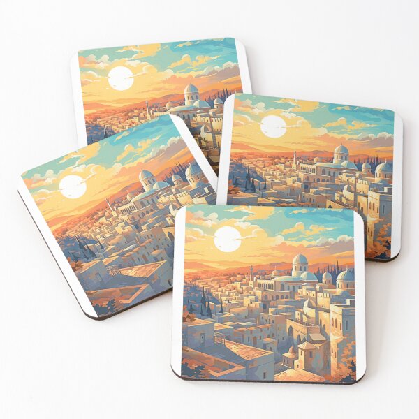 Item preview, Jerusalem Old City Travel Poster designed and sold by WanderlustArtsy.