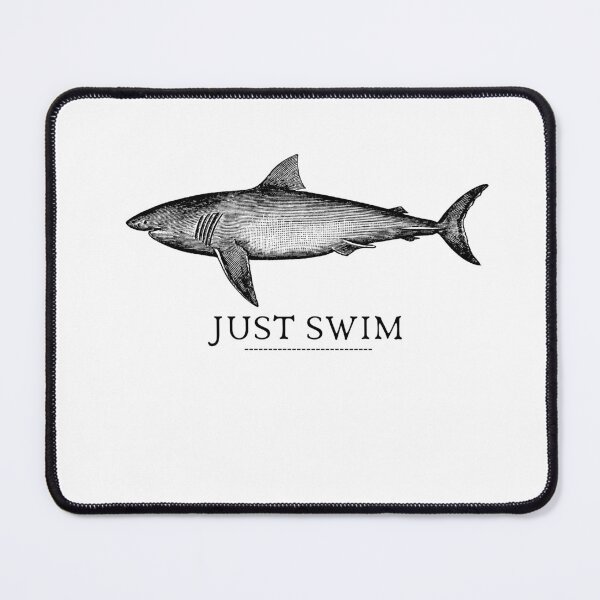 Item preview, SIMPLE FISH SHARK JUST SWIM designed and sold by FutureFiesta.