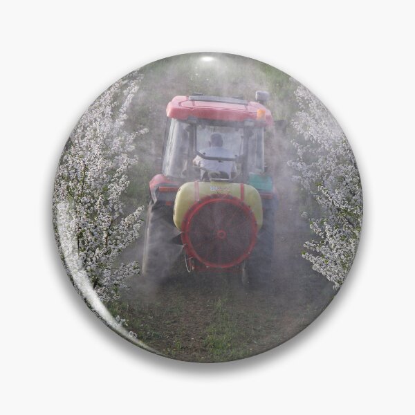 Item preview, tractor sprays insecticide in orchard agriculture industry springtime designed and sold by goceris.