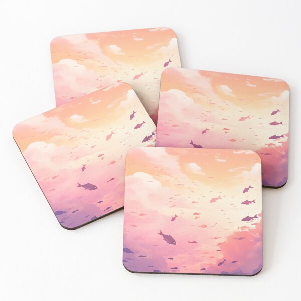 Item preview, Sunset Fish Silhouettes designed and sold by cute-animals99.
