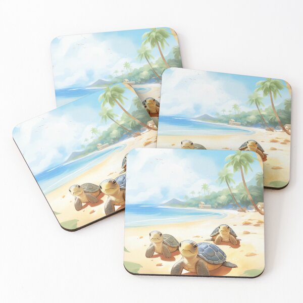 Item preview, Turtle Beach Bask designed and sold by cute-animals99.