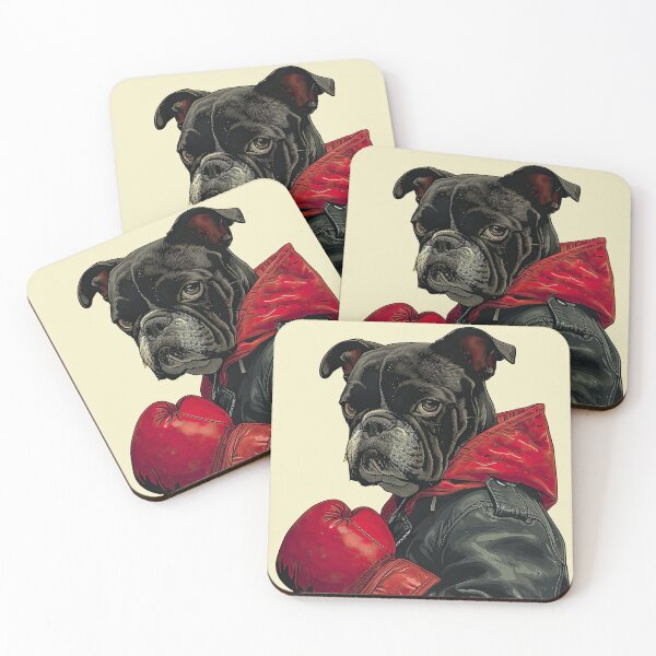 Item preview, Gangster French Bulldog Sticker - Ex-Boxer Frenchie in Sin City Style designed and sold by AzottoShop.