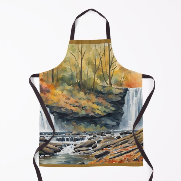 Item preview, Converging Waterfalls in an Autumnal Forest designed and sold by Country-Artist.