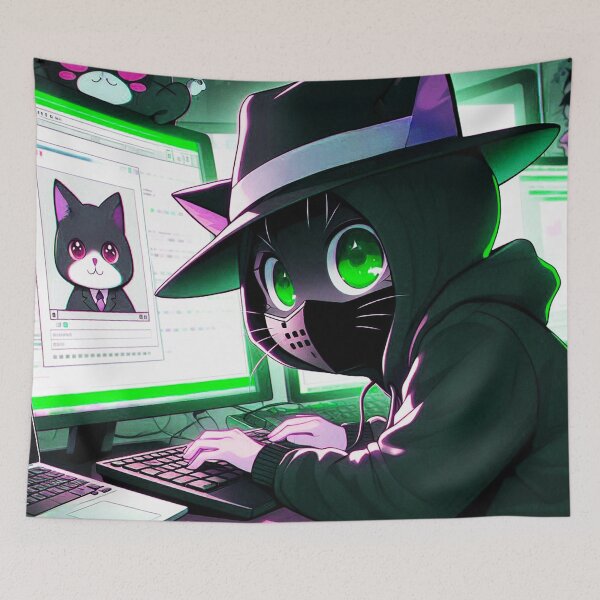 Item preview, Cat Black Hat designed and sold by Echonn.