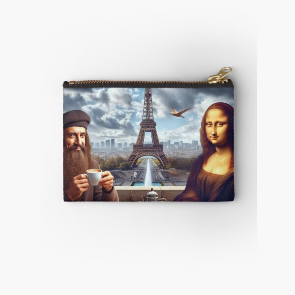 Item preview, The Mona Lisa drinking coffee with Leonardo da Vinci in Paris designed and sold by Theudric.