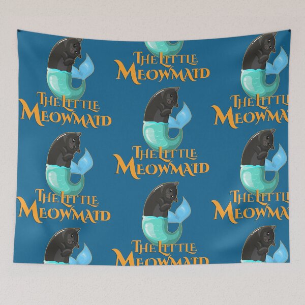 Item preview, Little Meowmaid Black Cat designed and sold by ACho UnderPeak.