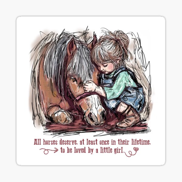 Item preview, Little Girls and their Horses designed and sold by TraceyMackieArt.