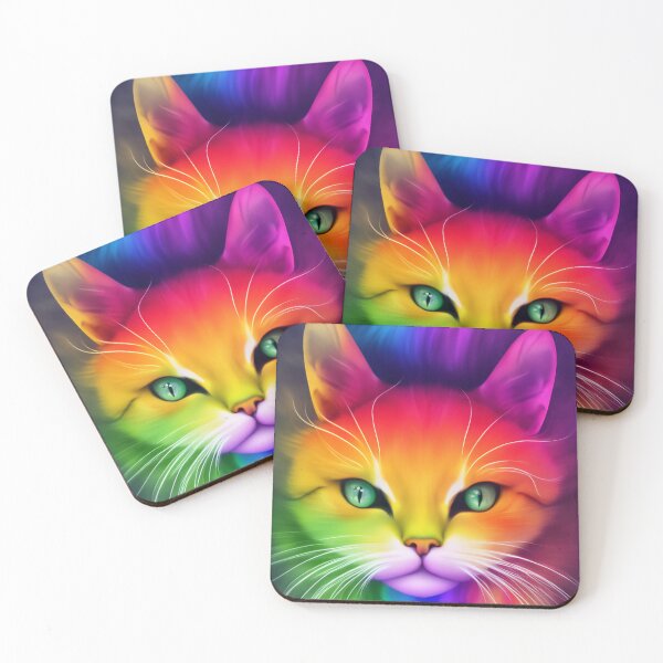 Item preview,  colorful hair cat designed and sold by LOVEARTDESIGN.