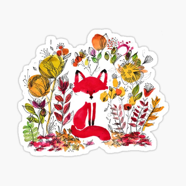 Item preview, Flower Fox designed and sold by La Seconde Vie de Suzie.