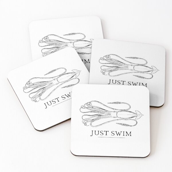 Item preview, SIMPLE SQUID JUST SWIM designed and sold by FutureFiesta.