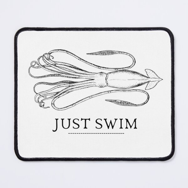 Item preview, SIMPLE SQUID JUST SWIM designed and sold by FutureFiesta.