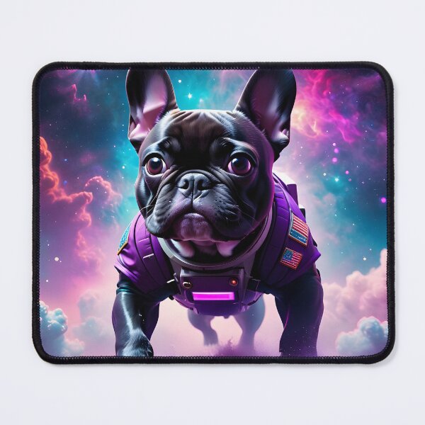 Item preview, French Bulldog in space fantasy art pic Neon Punk style designed and sold by PineappleBlend.