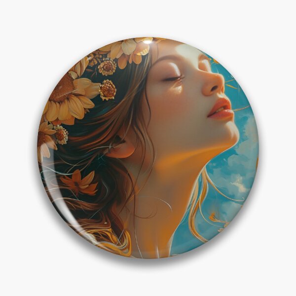 Item preview, A Girl With Flowers In Her Hair designed and sold by luckyanimechann.