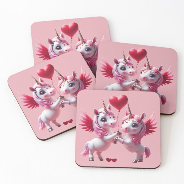 Item preview, Couple Unicorns With Heart Balloon  In Love designed and sold by BotunPeony.