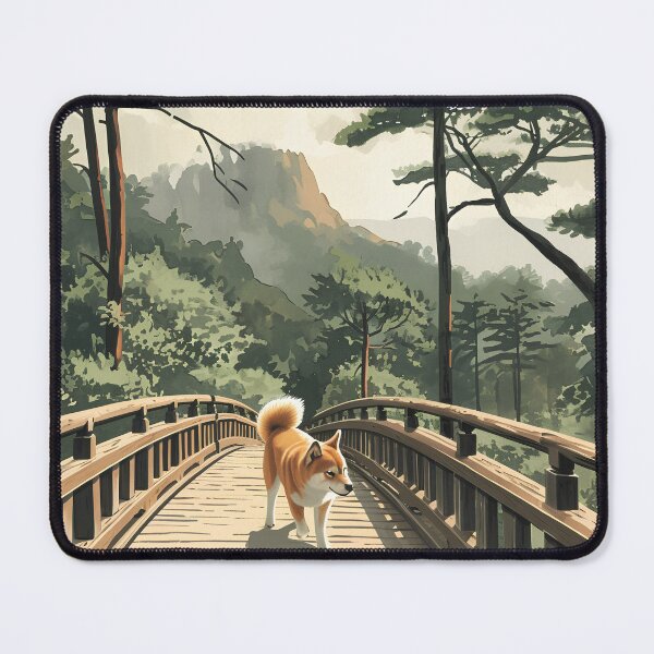 Item preview, Shiba Inu is crossing a bridge designed and sold by sakurashorty.