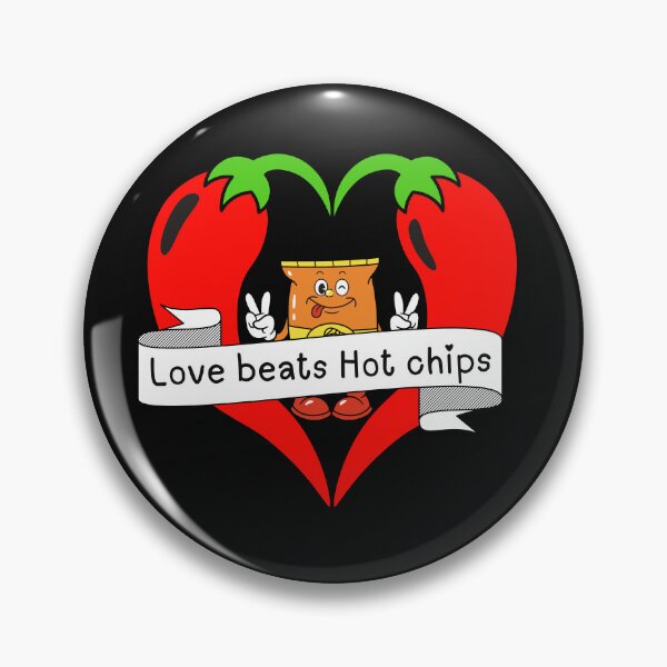 Artikelvorschau, Liebe schlägt heiße Chips || Ich liebe scharfe Chips || lustige Chips entworfen und verkauft von Cosmicworld07.
