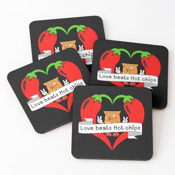 Item preview,  Love beats hot chips || I love hot chips || funny chips  designed and sold by Cosmicworld07.