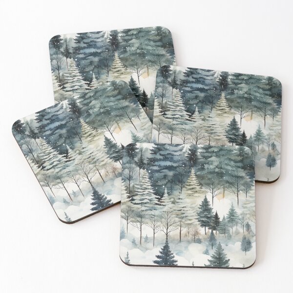 Item preview, Watercolor Pine Forest designed and sold by Cobalt Blue Watercolors.