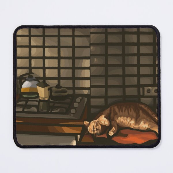 Item preview, Cat in Kitchen Painting designed and sold by Lozzamarie-art.