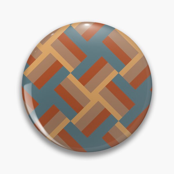 Aperçu de l'œuvre Élégance géométrique des tons en terre cuite, motif de conception moderne abstrait bleu et marron créée et vendue par abartisanstudio.