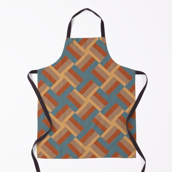 Item preview, Terracotta Tones Geometric Elegance, Abstract Blue and Brown Modern Design Pattern designed and sold by abartisanstudio.