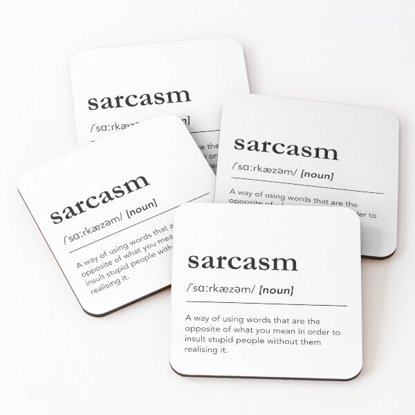 Item preview, Funny sarcasm definition. Sarcasm definition art. Funny sarcasm quote designed and sold by lagunaklein.