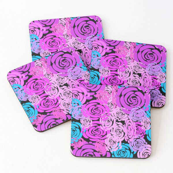 Item preview, Hand-drawn Pink, Purple, and Blue Roses designed and sold by Victoria Rose.